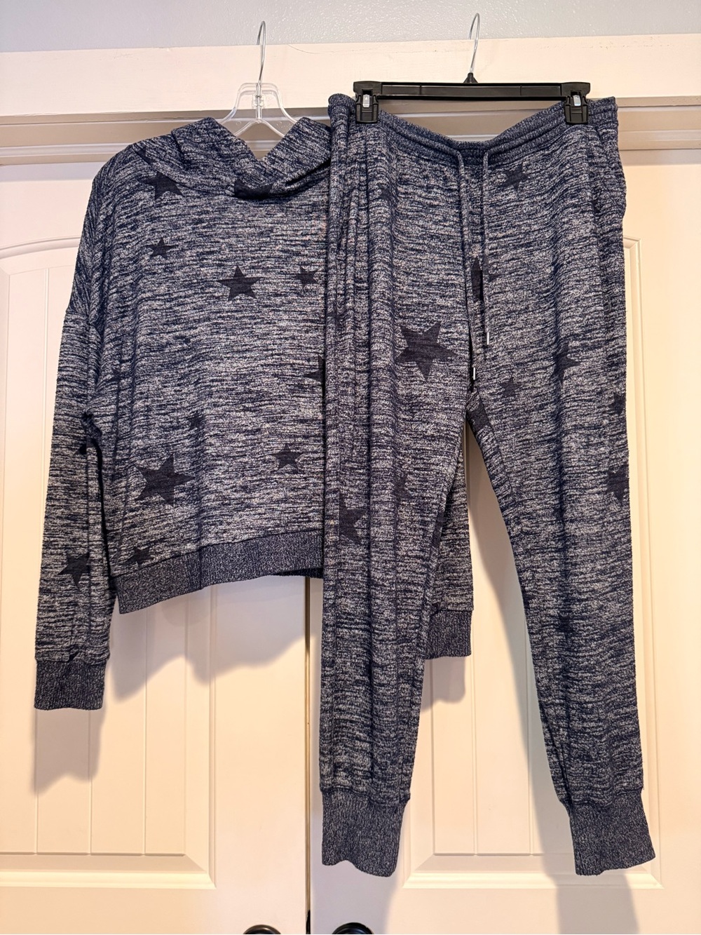 Gap Cozy Star Print Hoodie & Joggers Set - blue/gray